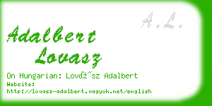 adalbert lovasz business card
